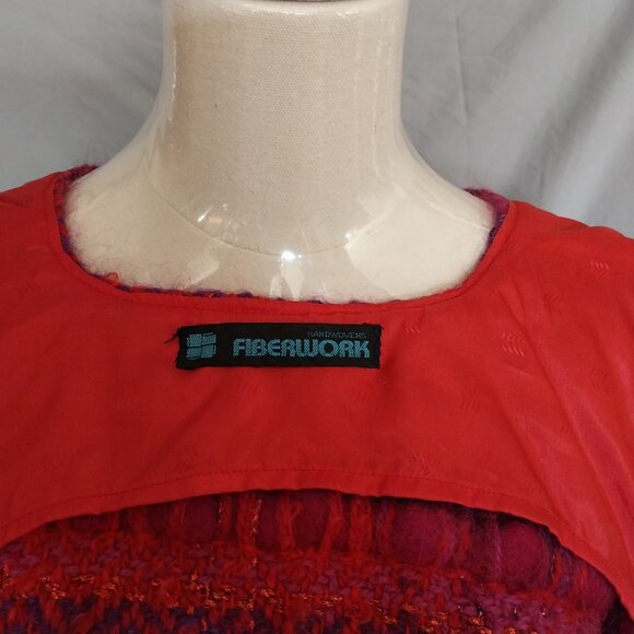 Vintage 80s Handwoven Fiberworks Vest - Picture 7 of 10